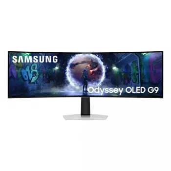 49 Zoll OLED Curved Monitor Samsung S49DG934SU — 5120×1440 Dual QHD, 32:9, 0,03 ms, USB-Hub, VESA, höhenverstellbar, silber