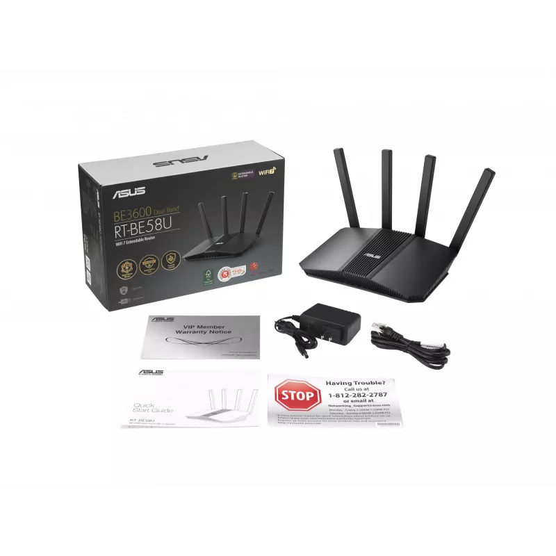 ASUS RT-BE58U V2 WLAN-Router 2.5 Gigabit Ethernet Dualband (2.4 GHz / 5 GHz) Schwarz