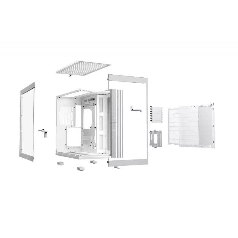 PC-Gehäuse be quiet! LIGHT BASE 600 DX Weiß Midi-Tower, ATX/microATX/Mini-ATX, Glasscheibe, RGB-Front, USB-C