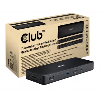 CLUB3D CSV-1583 Laptop-Dock/Port-Replikator Kabelgebunden Thunderbolt 4 Schwarz