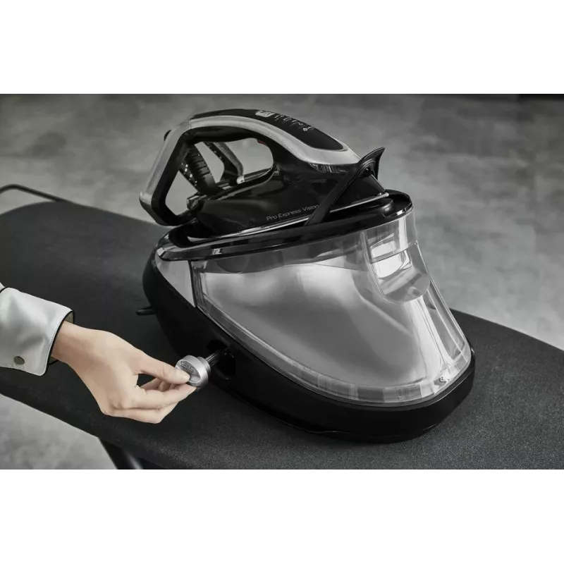Tefal Pro Express Vision GV9821 3000 W 1,2 L Durilium AirGlide Autoclean Bügelsohle Schwarz, Silber