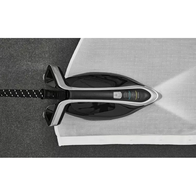 Tefal Pro Express Vision GV9821 3000 W 1,2 L Durilium AirGlide Autoclean Bügelsohle Schwarz, Silber