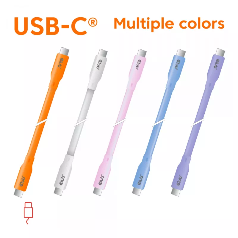 CLUB3D USB-C-Kabel blau, 2 m, USB-C, USB-C, USB4 Gen 2x2, 20 Gbit/s, Blau