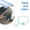 CLUB3D USB-C-Kabel blau, 2 m, USB-C, USB-C, USB4 Gen 2x2, 20 Gbit/s, Blau