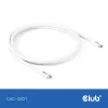 USB-C-Kabel CLUB3D CAC-3001 2m USB4 Gen 3x2 weiß