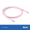 USB-C-Kabel CLUB3D CAC-3002 2m USB4 Gen 3x2 Pink