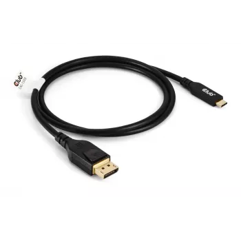USB-Typ-C-auf-DisplayPort-2.1-Kabel, Club 3D CAC-1559, bidirektional, VESA DP80-zertifiziert, 1 m