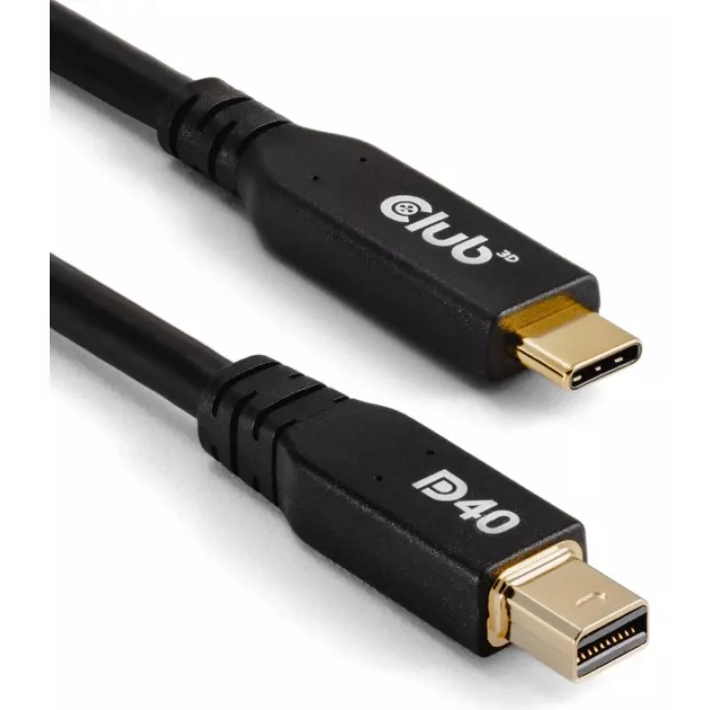 CLUB3D CAC-1561 DisplayPort-Kabel 2 m Mini DisplayPort USB Type-C Schwarz