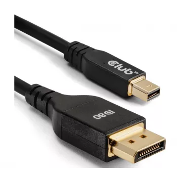 CLUB3D Mini DisplayPort™ auf DisplayPort™ Bidirektionales VESA DP80 Zertifiziertes Kabel M/M 1m/3.28ft