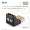 Adapter club 3D DisplayPort Stecker auf DisplayPort 1.4 Buchse 90° abgewinkelt, unterstützt 4K@120Hz