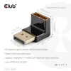 Adapter club 3D DisplayPort Stecker auf DisplayPort 1.4 Buchse 90° abgewinkelt, unterstützt 4K@120Hz