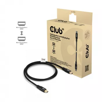 CLUB3D MiniDisplayPort™ auf MiniDisplayPort bidirektionales VESA DP80 zertifiziertes Kabel M/M 1m/3,28ft
