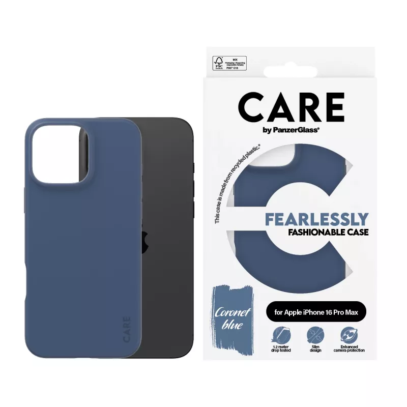 Cover PanzerGlass CARE by modische Hülle Blue iPhone 16 Pro Max Transparent