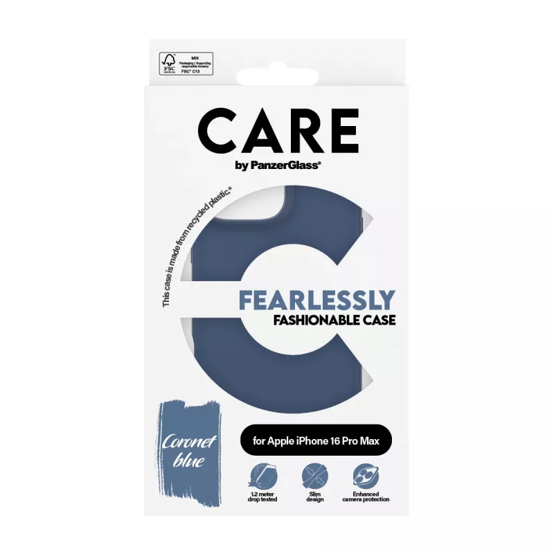 Cover PanzerGlass CARE by modische Hülle Blue iPhone 16 Pro Max Transparent