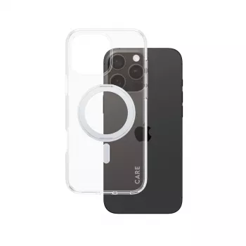 PanzerGlass CARE™ by ® Case Transparent w. Silver Kickstand & MagSafe iPhone 16 Pro Max