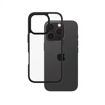 PanzerGlass CARE™ by ® Urban Combat Hülle transparent mit schwarzem Rahmen für iPhone 16 Pro