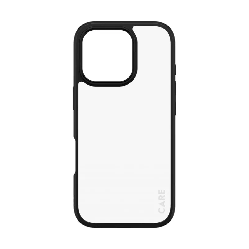 PanzerGlass CARE™ by ® Urban Combat Hülle transparent mit schwarzem Rahmen für iPhone 16 Pro