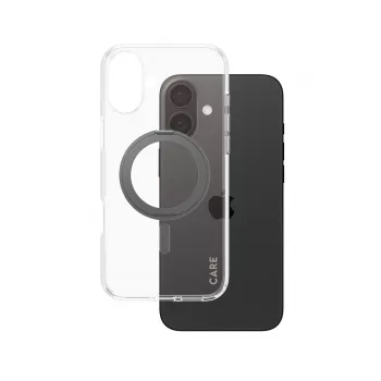 PanzerGlass CARE™ by ® Case Transparent mit schwarzem Kickstand & MagSafe iPhone 16 Plus