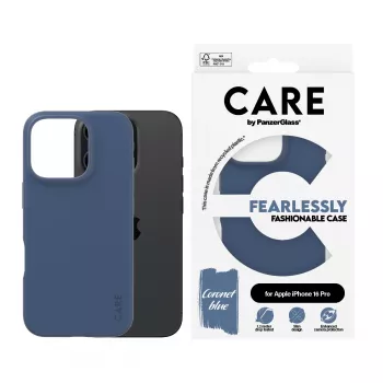 PanzerGlass CARE™ by ® Case Blue iPhone 16 Pro, Cover, Apple, Apple - iPhone 16 Pro, Blau