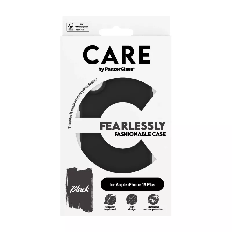 PanzerGlass CARE™ by ® Hülle Schwarz iPhone 16 Plus
