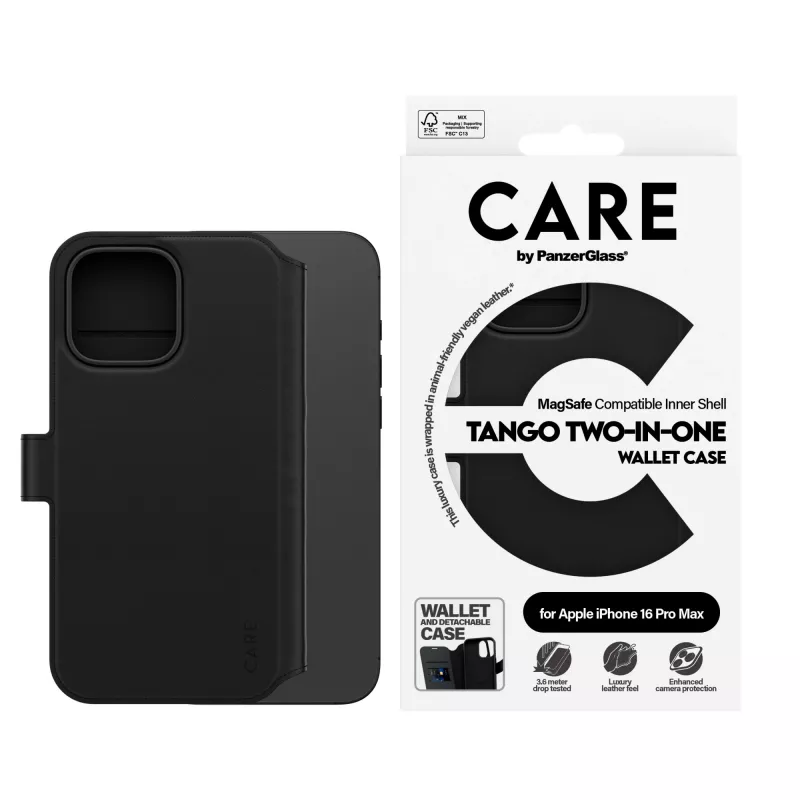 PanzerGlass CARE™ by ® Tango 2-in-1 Wallet Case w. MagSafe iPhone 16 Pro Max