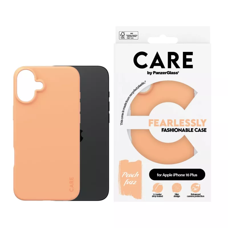 Cover PanzerGlass CARE by modische Hülle Peachy iPhone 16 Plus Transparent