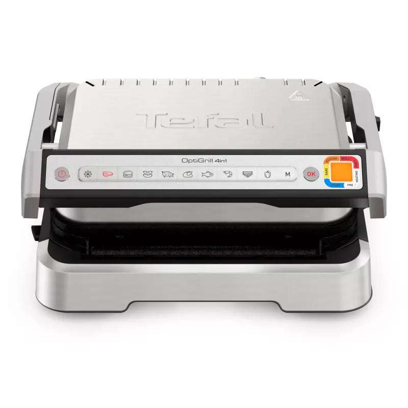 Kontaktgrill Tefal OptiGrill 4in1 GC774D30 Schwarz Silber Rechteckig