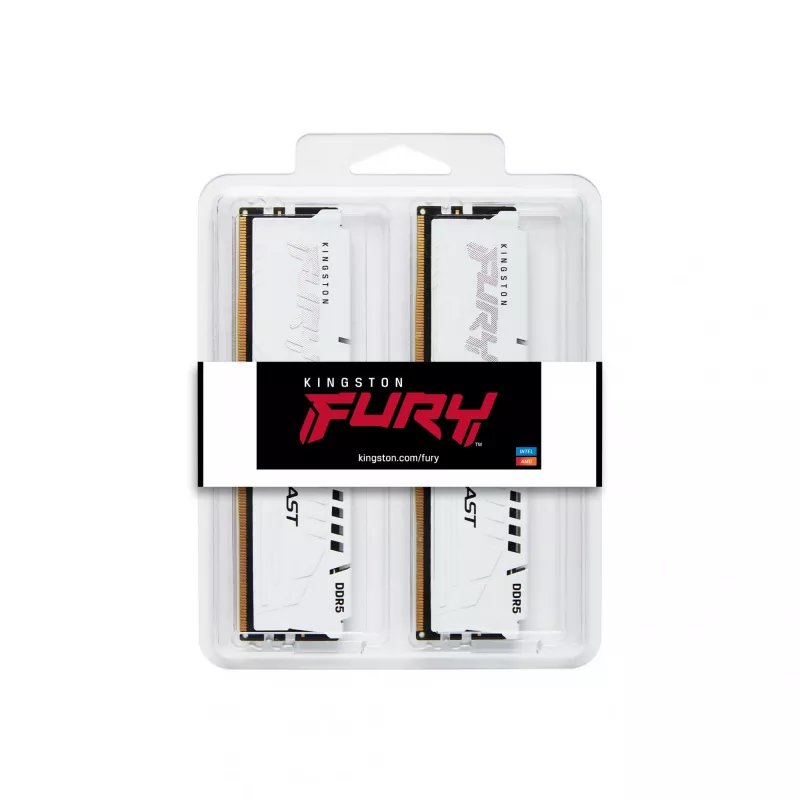 Kingston Technology FURY Beast 32GB 6000MT/s DDR5 CL36 DIMM (Kit of 2) White EXPO