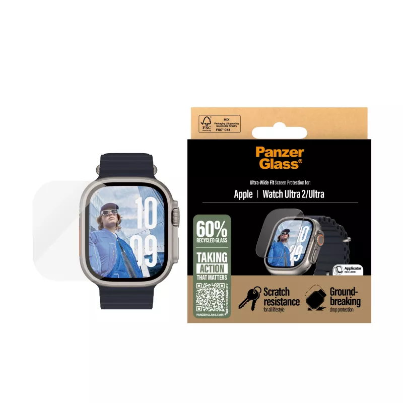 PanzerGlass ® Displayschutzfolie Apple Watch Ultra 3 | Ultra 2 | Ultra | 49mm