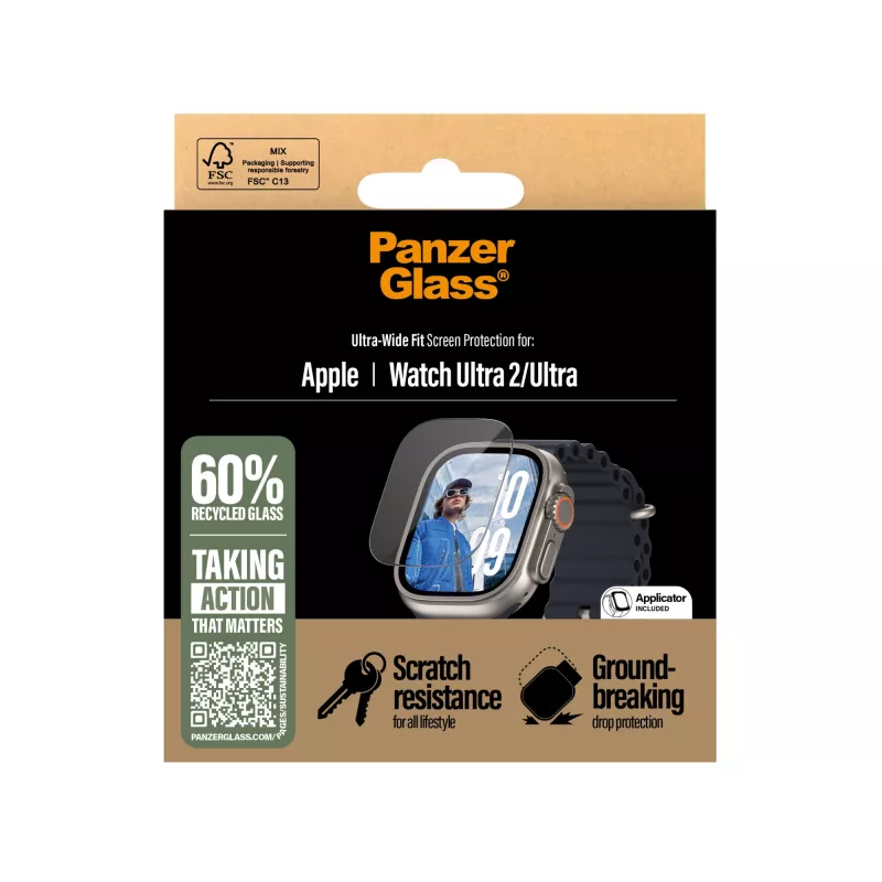 PanzerGlass ® Displayschutzfolie Apple Watch Ultra 3 | Ultra 2 | Ultra | 49mm