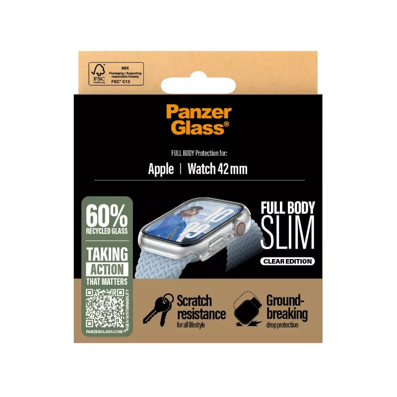 Cover PanzerGlass Screen Protector Snappie Full Body Slim Transparent Apple Watch 41mm '24