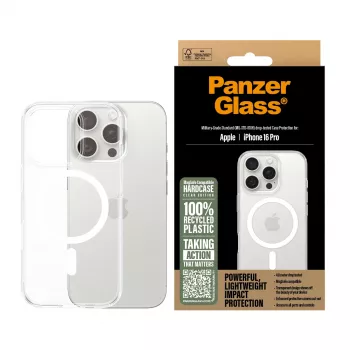 Cover PanzerGlass HardCase Transparent w. White MagSafe iPhone 16 Pro