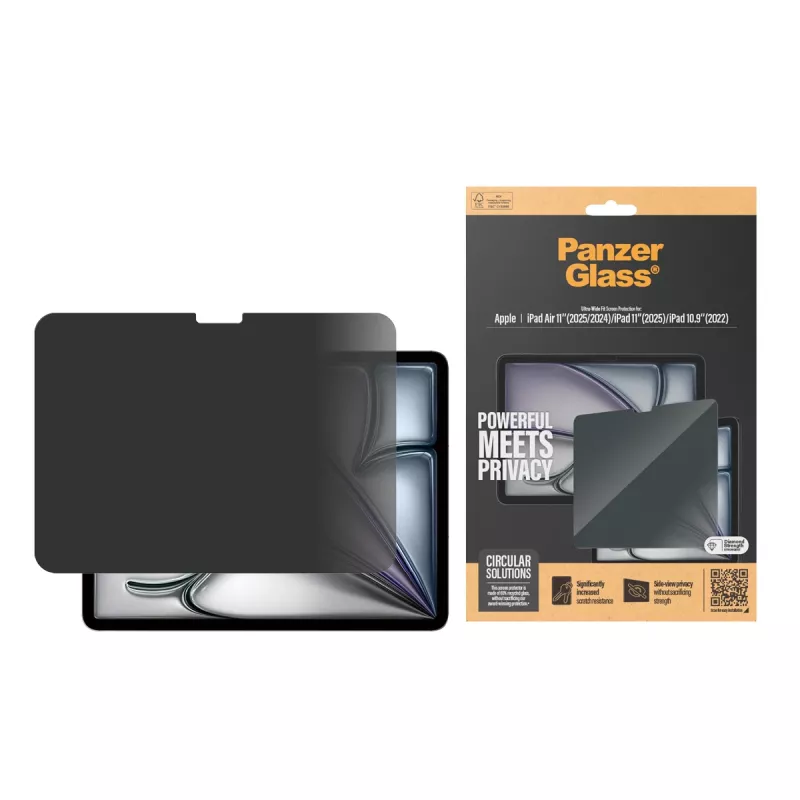 PanzerGlass ® Blickschutzfolie iPad Air 11'' (2024-2025) | iPad 11 Zoll (2025) | iPad 10,9'' (2022) | Ultra-Wide Fit