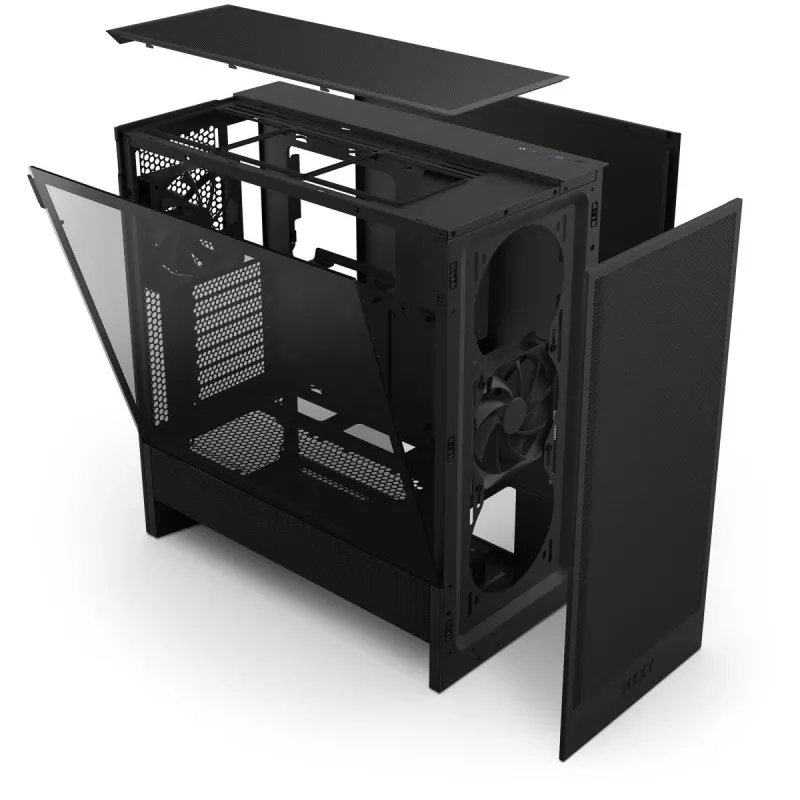 NZXT H5 Flow (2024) Mid Tower ATX Gehäuse, Schwarz