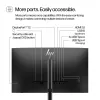 HP Series 5 Pro 23,8 Zoll FHD Monitor - 524pf, 60,5 cm (23,8 Zoll), 1920 x 1080 Pixel, Full HD, LCD, 5 ms, Schwarz, Silber