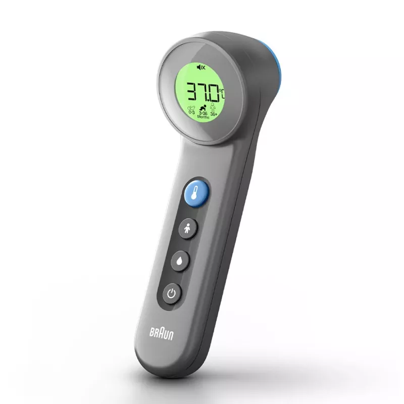 Braun BNT400 berührungsloses Stirnthermometer, grau