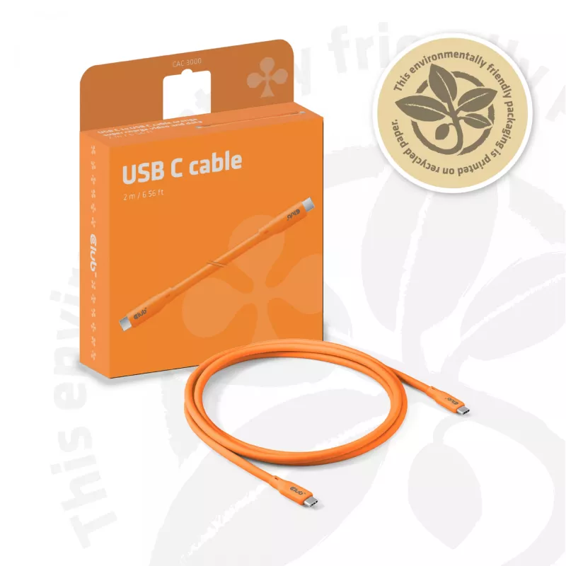 CLUB3D Kabel / Adapter USB-Kabel USB4 Gen 2x2 2 m USB C Orange