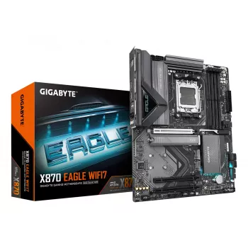 Motherboard GIGABYTE X870 EAGLE WIFI7 ATX, AMD X870 Chipsatz, Sockel AM5, DDR5, 4x DIMM, Wi‑Fi 7, 2,5Gb LAN