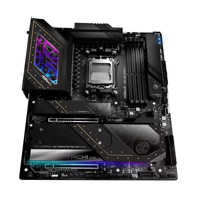 Mainboard ASRock X870E Taichi — AMD X870E, Socket AM5, Extended ATX, DDR5, 4 DIMM, bis zu 256GB, Wi‑Fi 7, 5Gb LAN
