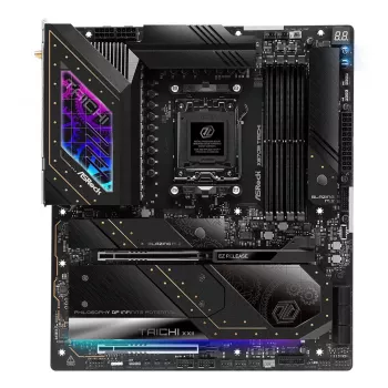 Mainboard ASRock X870E Taichi — AMD X870E, Socket AM5, Extended ATX, DDR5, 4 DIMM, bis zu 256GB, Wi‑Fi 7, 5Gb LAN