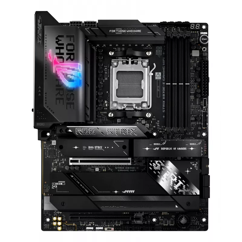 Mainboard ASUS ROG STRIX X870E-E GAMING WIFI ATX, AMD X870E, Socket AM5, DDR5, 4 DIMM, Wi‑Fi 7, Bluetooth 5.4, 5Gb LAN