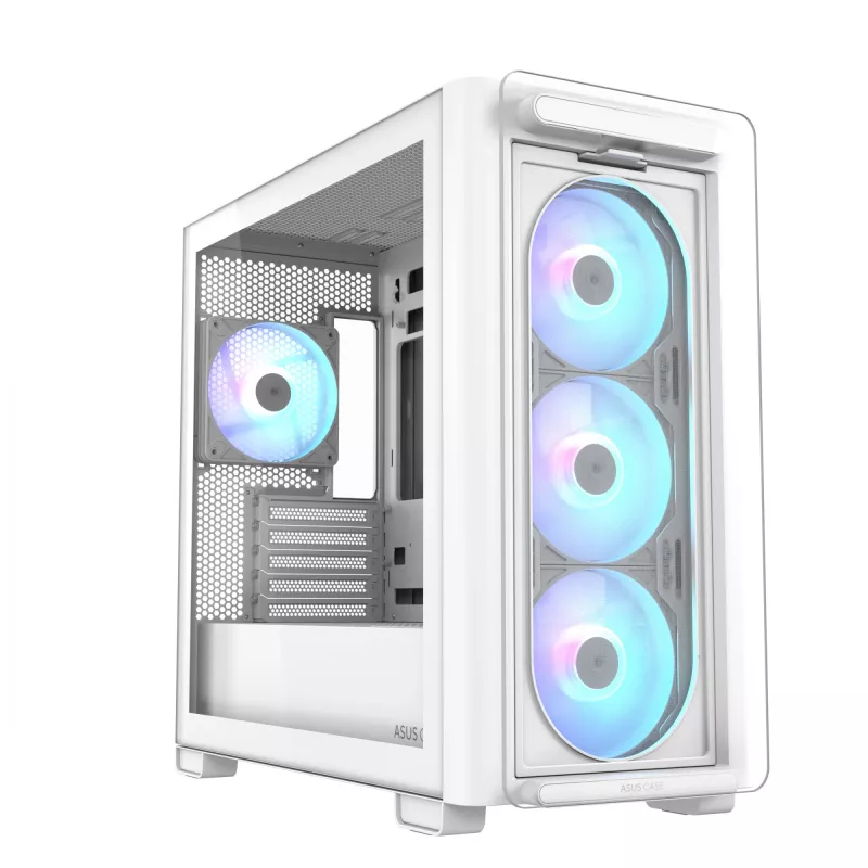 ASUS A23 PLUS TG ARGB WHITE, PC, Weiß, micro ATX, Mini-ITX, Multi, 16,5 cm, 38 cm