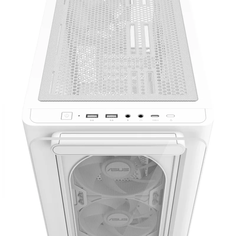 ASUS A23 PLUS TG ARGB WHITE, PC, Weiß, micro ATX, Mini-ITX, Multi, 16,5 cm, 38 cm