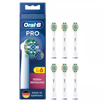 Oral-B Deep Cleaning Ersatz-Zahnbürstenköpfe, 6 Stk., weiß