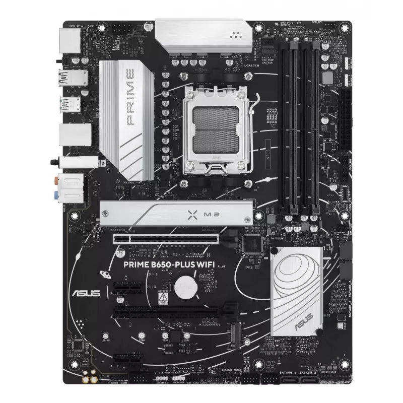 Motherboard ASUS PRIME B650-PLUS WIFI ATX — AMD B650, Sockel AM5, DDR5, 4 DIMM, 192 GB, Wi‑Fi 6E, 2,5Gb LAN