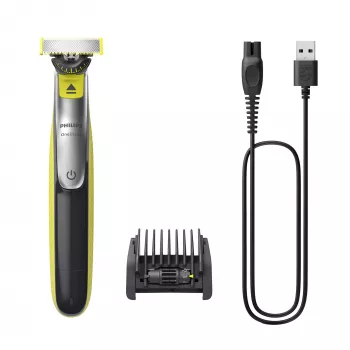 Folienrasierer Philips OneBlade 360 QP2734/23 — 1 Klinge, wiederaufladbar Li‑Ion, 60 Min. Laufzeit, grün/grau
