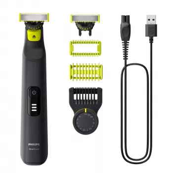 Rasierer Philips OneBlade Pro 360 QP6542/15 — Gesicht & Körper, Li-Ion, 90 min, 0,4–10 mm, 14 Stufen, Nass & Trocken