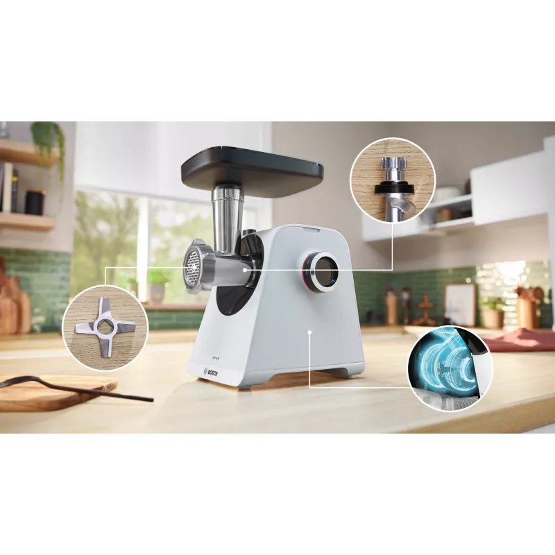 Bosch Serie 4 MultiPower MFWS420W Fleischwolf, Weiß