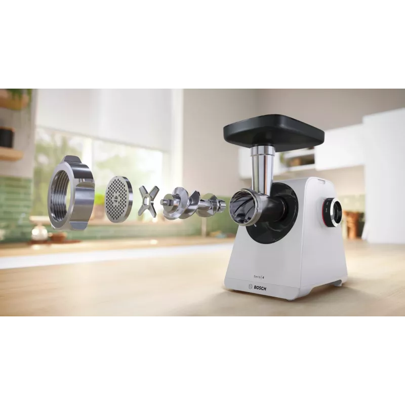 Bosch Serie 4 MultiPower MFWS420W Fleischwolf, Weiß