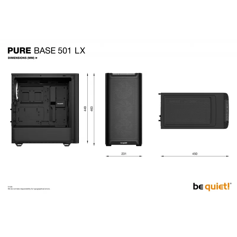 be quiet Pure Base 501 LX Schwarz Midi-Tower
